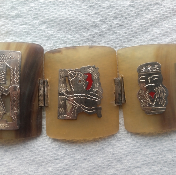 Vintage Industria Peruana silver link Bracelet - Picture 6 of 9